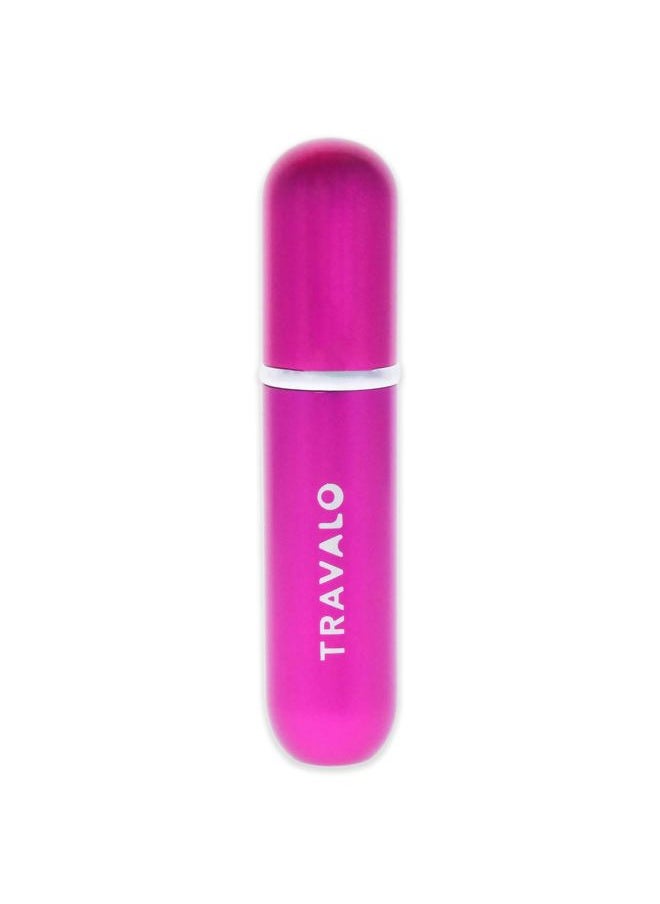 Travalo Classic Perfume Atomizer - U refill system - Elegant Metal Travel Atomiser - TSA Flight Approved Portable Mini Refillable Empty spray Bottle - Glass-free Scent Pump Case - Pink 0.17 oz / 5ml  - Image 2