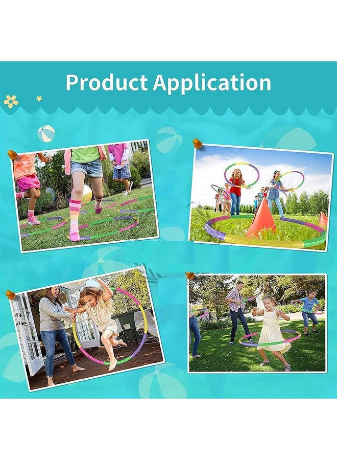 اتش اس انتربرايز حلقة هولا هوب للأطفال من HS ENTERPRISE للبنات والأولاد، لعبة حلقة لياقة بدنية مثالية للعب وتدريب الحيوانات الأليفة، دائرة تمارين بلاستيكية ملونة قابلة للتعديل (صغيرة) - Image 5