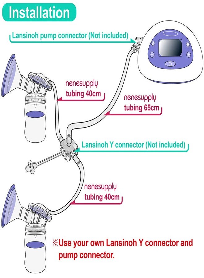 Nenesupply Tubing Compatible with Lansinoh Breast Pump. Not Original Lansinoh Pump Parts Replace Lansinoh Tubing. Use on Lansinoh Signature Pro and Lansinoh Smartpump (Tubing) - Image 3