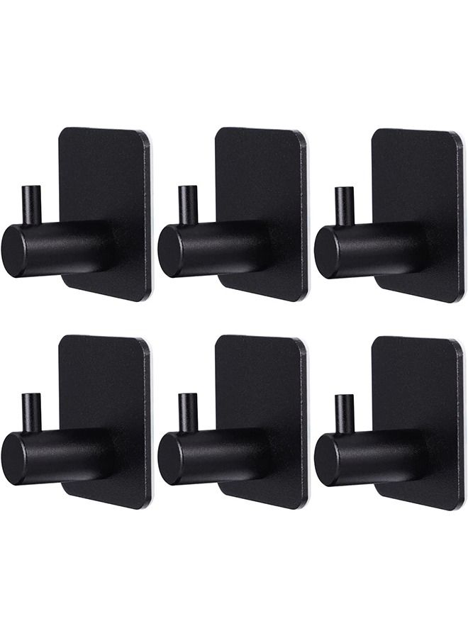 CityRiya-Long Adhesive Hooks Heavy Duty Wall Hangers Hooks Waterproof Stainless Steel Towel Hanger Holder Stick on Hooks for Hanging Kitchen Bathroom Home-6 Packs  - Image 1