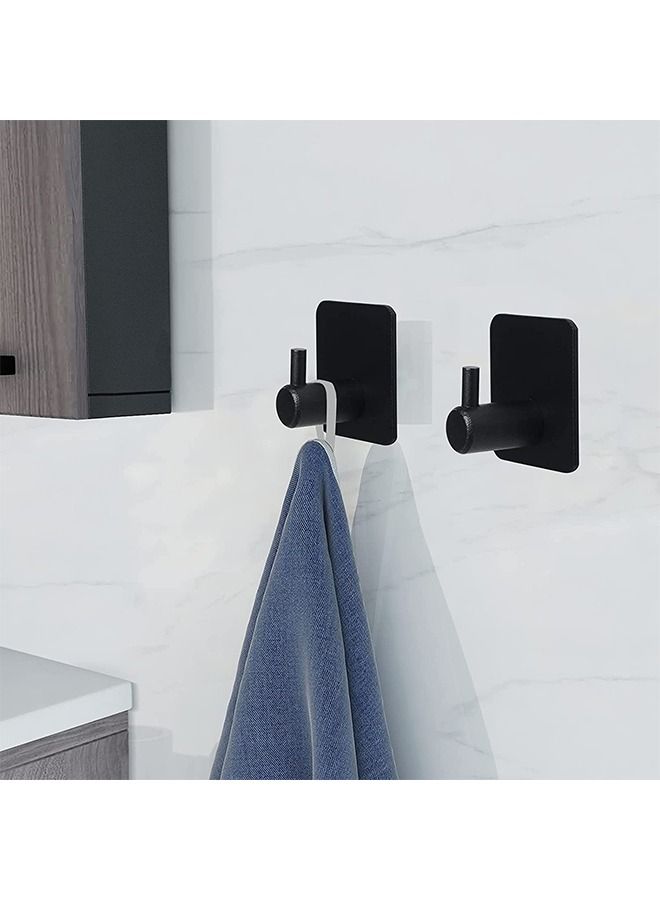 CityRiya-Long Adhesive Hooks Heavy Duty Wall Hangers Hooks Waterproof Stainless Steel Towel Hanger Holder Stick on Hooks for Hanging Kitchen Bathroom Home-6 Packs  - Image 2