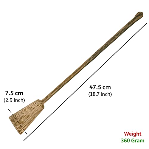 HOKOYA Handmade Traditional Brass Spatula Set | Brass Cooking Spoons Set for Kitchen | Long Spatula - Image 2