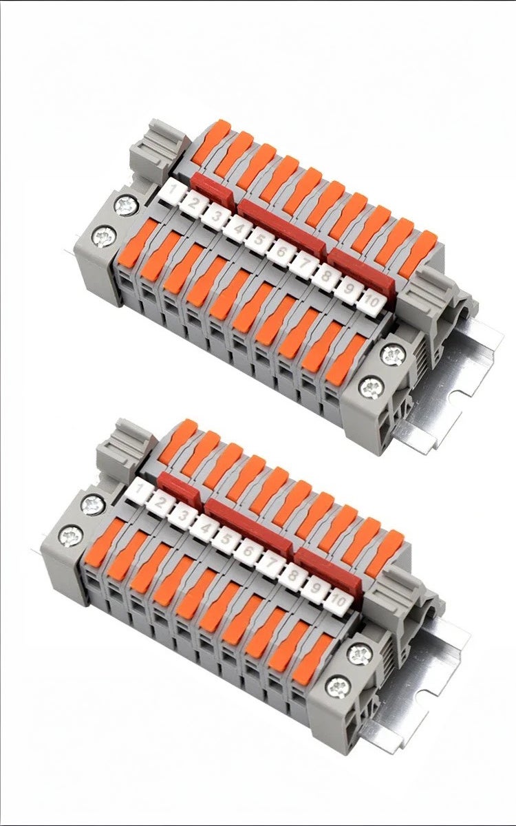 kashemano PCT-211 20PCS, two Grey Quick Lever Wire Connectors kits Din Rail Terminal Blocks PCT-211 Push-in Electrical Cable Universal Conductor Compact - Image 1
