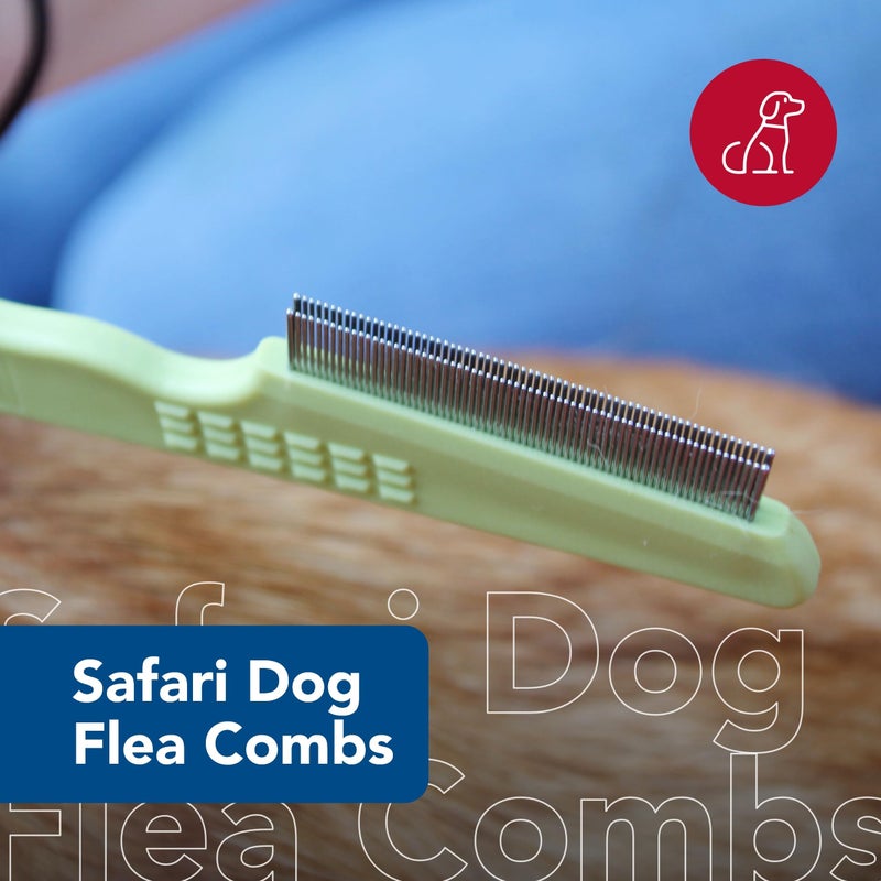 Coastal Pet Safari Double Row Comb - Helps Dry Skin - For Flea Prevention and Detection in Pets with Short and Long Hair - Image 2