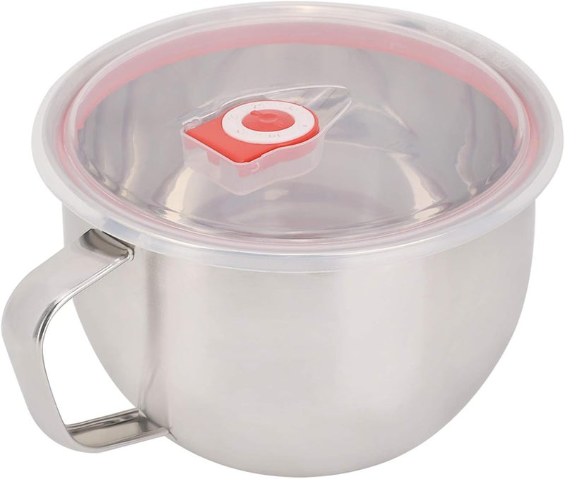 cheekyglo Bowl with Lid and Handle, 44oz Stainless Steel Salad Bowl, Soup Bowls Lunch Box Container for Home, School, Dorm, Office and Picnic - Image 1