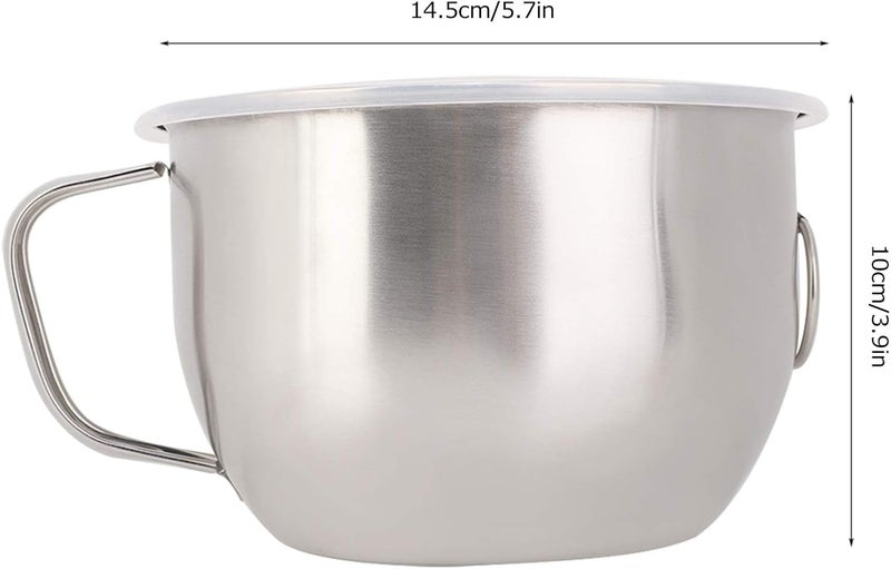 cheekyglo Bowl with Lid and Handle, 44oz Stainless Steel Salad Bowl, Soup Bowls Lunch Box Container for Home, School, Dorm, Office and Picnic - Image 3