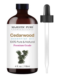 Majestic Pure Cedarwood Essential Oil - 118 ml | 100% Pure and Natural | Premium Grade Essential Oils for Aromatherapy, Diffusers, Skin, Massage and Humidifiers |  - Image 1