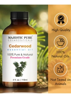 Majestic Pure Cedarwood Essential Oil - 118 ml | 100% Pure and Natural | Premium Grade Essential Oils for Aromatherapy, Diffusers, Skin, Massage and Humidifiers |  - Image 2