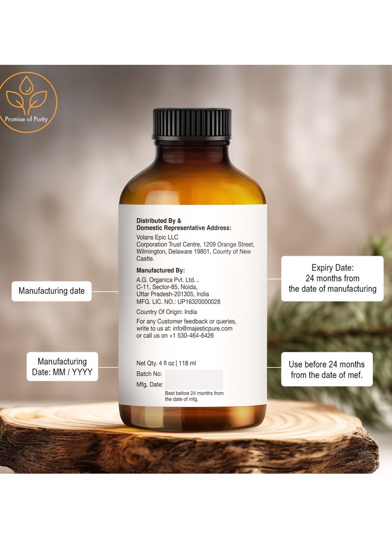 Majestic Pure - Cedarwood Essential Oil - 118 ml | 100% Pure and Natural | Premium Grade Essential Oils for Aromatherapy, Diffusers, Skin, Massage and Humidifiers | - Image 1