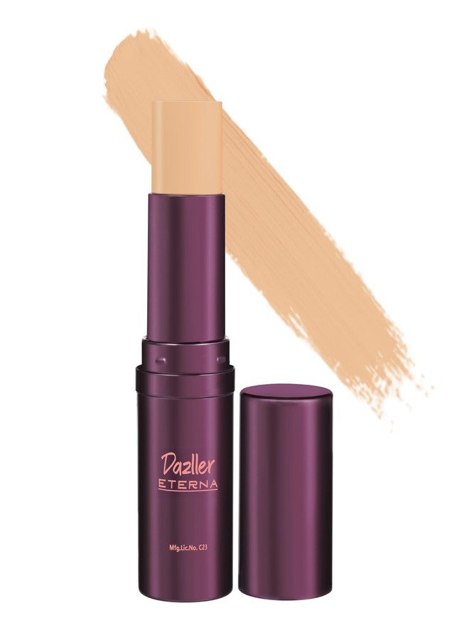 Dazller Eterna Majestique Matte Foundation Stick, Featherlight, Full Coverage, Waterproof, with SPF, 8g - Marble - Image 1