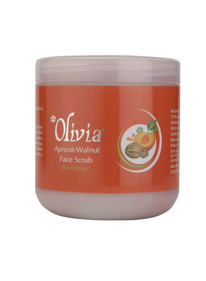 Olivia Apricot-Walnut Natural Skin Care Face Scrub 800g for Daily Use Shine & Rejuvenate, orange scurb, large - Image 1