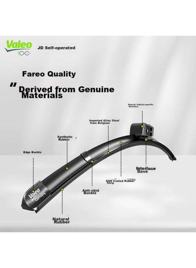 VALEO Valeo Canopy Windshield Wiper Blades, Frameless Original Equipment Wipers, Pair Set, New Energy 30/30, Specifically For Volkswagen Id.3  - Image 2