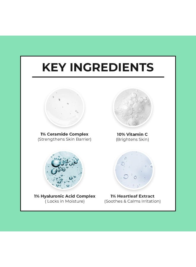 Dr. Sheth's Non-Irritating Ceramide & 10% Vitamin C Ampoule Serum | Reduces Dullness & Dark Spots | Brightens & Repairs Skin Barrier | For Beginners | 99% Pure Grade Vitamin C | All Skin Types | 30 ml - Image 5