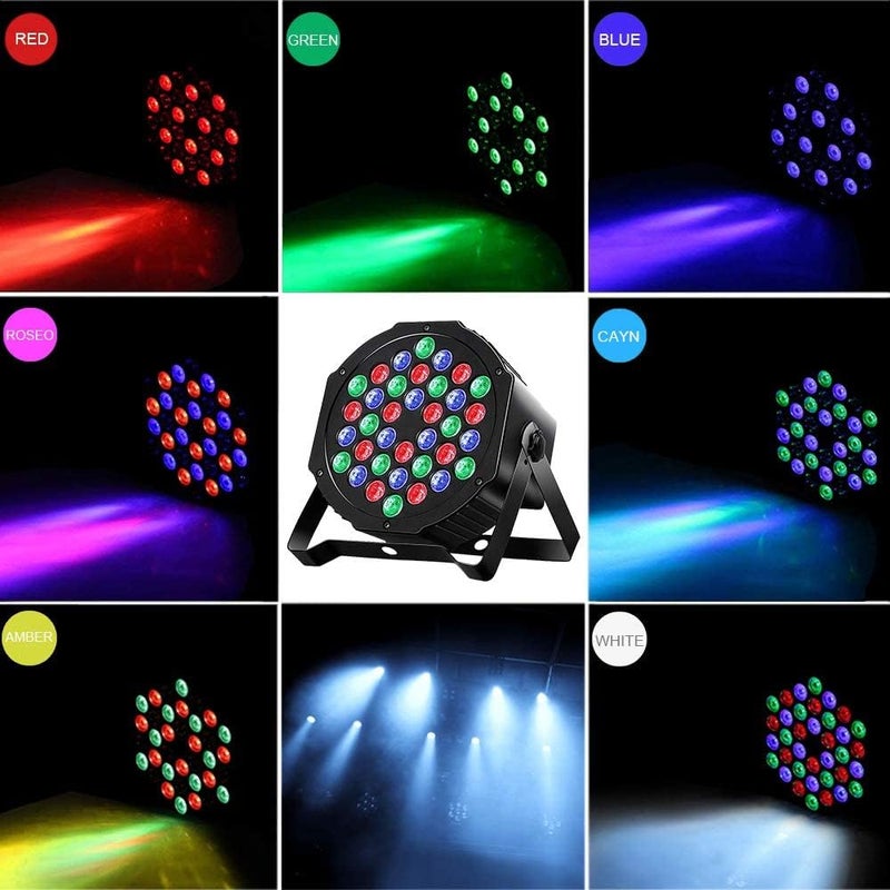 MOSFiATA RGB 36 LED Stage Lights - Sound Activated DMX Control, 7 Modes Disco Lights with Remote Control (4PCS) - Image 5