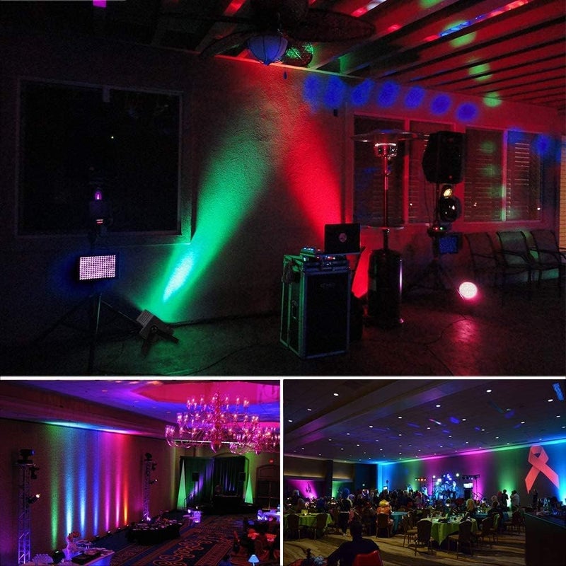 MOSFiATA RGB 36 LED Stage Lights - Sound Activated DMX Control, 7 Modes Disco Lights with Remote Control (4PCS) - Image 3