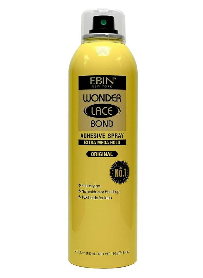 EBIN NEW YORK Wonder Lace Bond Adhesive Spray Exta Mega Hold 180ml  - Image 1