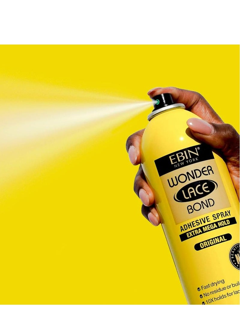 EBIN NEW YORK Wonder Lace Bond Adhesive Spray Exta Mega Hold 180ml  - Image 2
