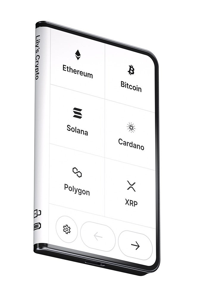 Ledger Ledger Stax Crypto Hardware Wallet with Curved E Ink Touchscreen, Secure Element Chip, Bluetooth, Wireless Charging, NFT Customizable Lock Screen, Black – Secure Your Digital Assets - Image 1