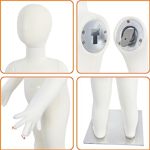 SHAREWIN Baby Mannequin Toddler Maniquine Bendable Arms and Legs Infant 6 Month Old Metal Base - Image 2