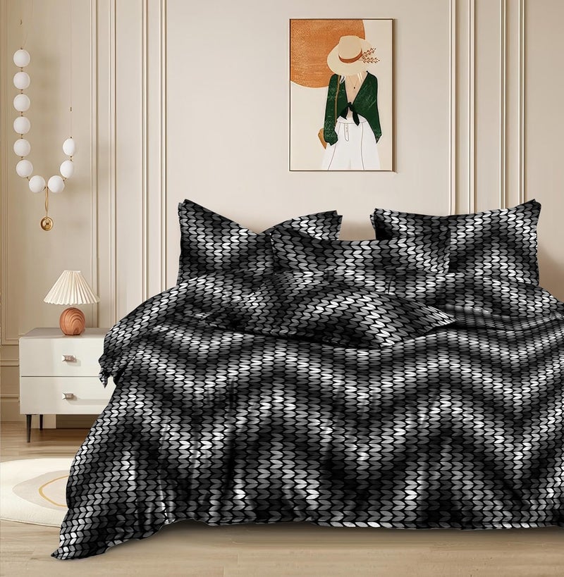 SITTING STYLE Sitting Style350 Tc Glace Cotton Double King Size Duvet Cover II Razai Cover II Quilt Cover for Double Bed Size with Zipper Dohars 90x100 inchMulticolor  - Image 1