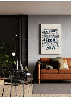 Home Gallery Great things never came from comfort zones motivational postcard Printed canvas wall art  - Image 1