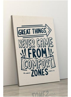 Home Gallery Great things never came from comfort zones motivational postcard Printed canvas wall art  - Image 4