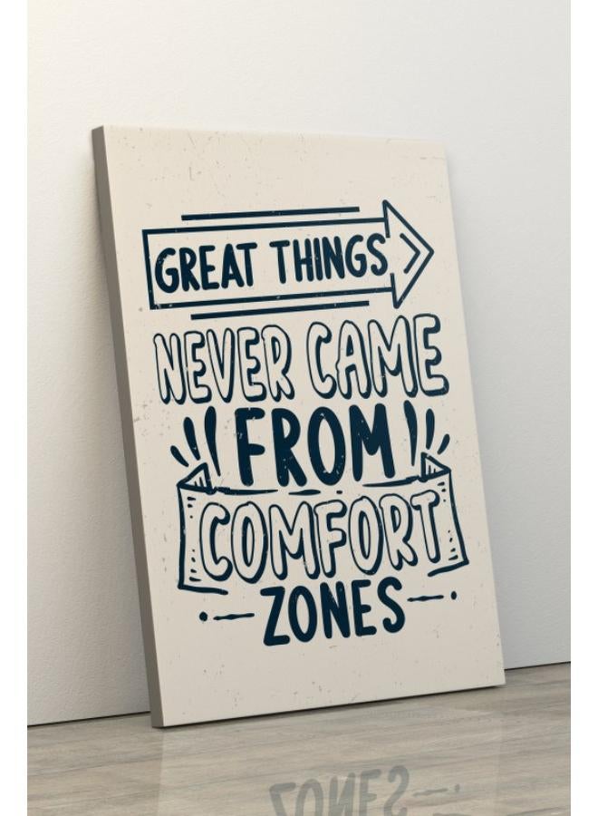 Home Gallery Great things never came from comfort zones motivational postcard Printed canvas wall art - Image 4