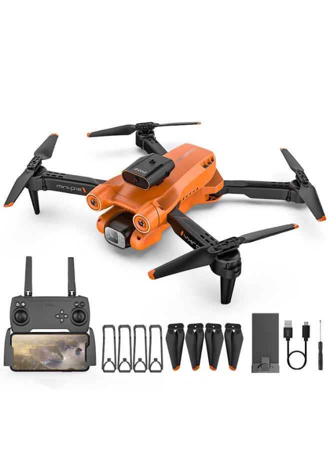 P12 Pro Foldable Drone with Dual 4K Front and 1080P Bottom HD Camera | Auto Return-to-Home and One-Touch Takeoff/Landing | Object Avoidance Sensor for Safer Flying | Lightweight, Portable Design with Long Battery Life | High-Performance RC Drone Toy for Adults, Beginners, and Hobby Flyers | Stable Hover & FPV Live Video