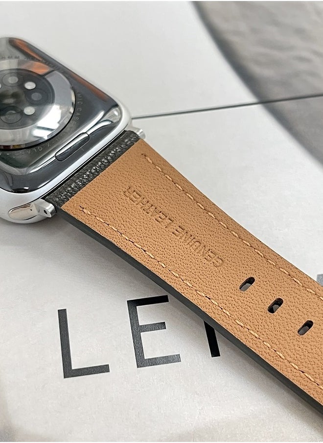 MoreanBelt - Moran Leather Bands Compatible with Apple Watch Band 49mm 45mm 44mm 42mm 41mm 40mm 38mm, Top Grain Leather Sheepskin Strap Thin Wristband for iWatch Ultra Series 8 7 6 5 4 3 2 1 SE/SE 2 - Image 1