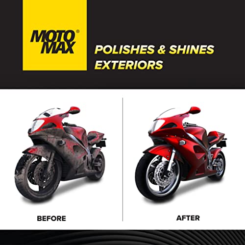 Motomax موتوماكس بايك ليكويد بوليش 100 مل | يزيل البقع الصعبة، لمعة عالية وبريق على الأسطح المعدنية واللدائنية المطلية | يأتي مع إسفنجة للتطبيق السهل على الدراجة، الدراجات النارية - Image 4