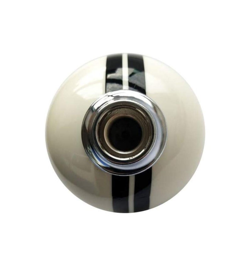 TingAo Gear 6 Speed Round Ball Type R S Shifter for Mustang Shelby GT 500 Cobra Manual Gear Shift Knob Trim Selector Red White Black (White, R on the right) - Image 4