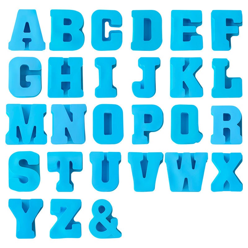 Uppercase And Lowercase Letter Molds, Creative Handmade Ornaments, Epoxy Resin Molds, Letter Mold, English Cake Silicone Mold - Image 5