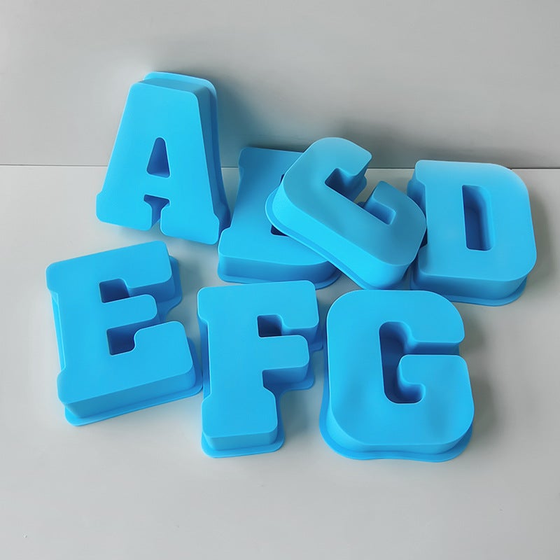 Uppercase And Lowercase Letter Molds, Creative Handmade Ornaments, Epoxy Resin Molds, Letter Mold, English Cake Silicone Mold - Image 3