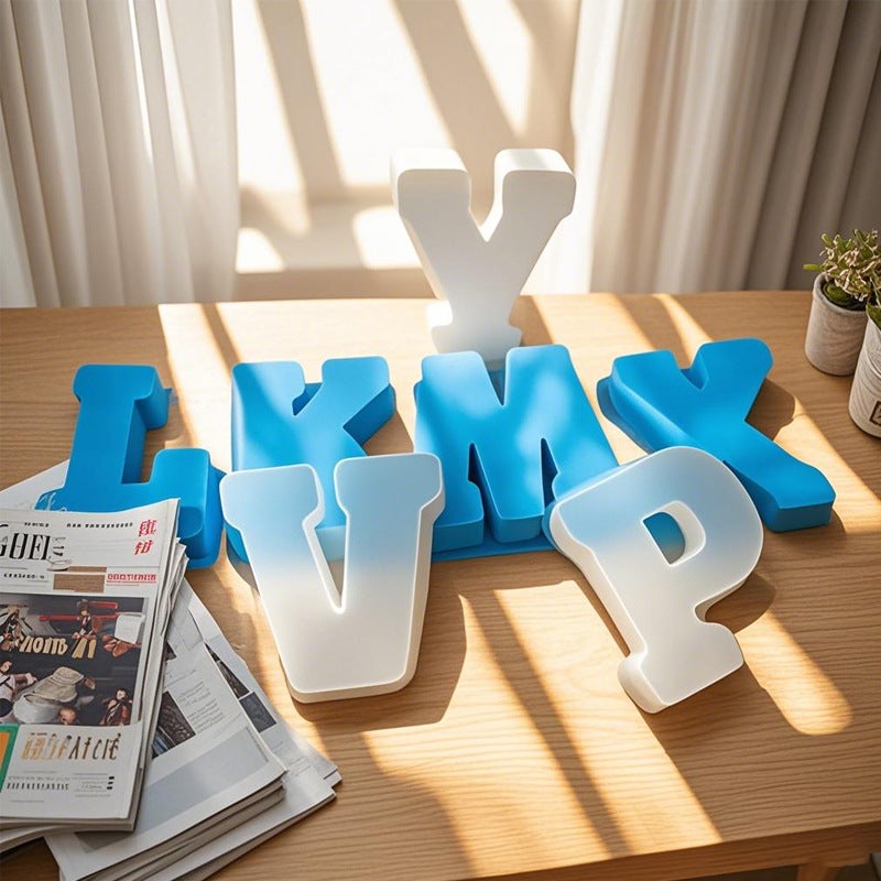 Uppercase And Lowercase Letter Molds, Creative Handmade Ornaments, Epoxy Resin Molds, Letter Mold, English Cake Silicone Mold - Image 4