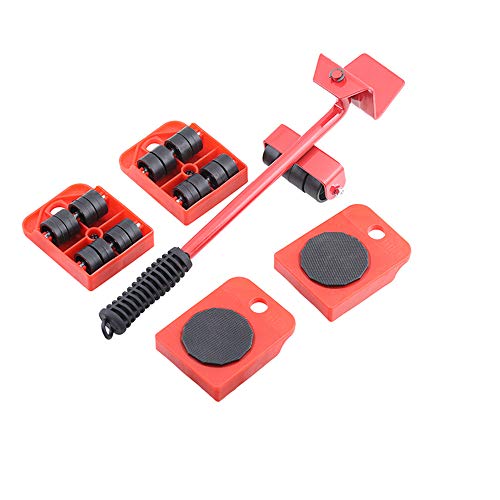 Mr Hercules Furniture Lift Mover Tool SetFurniture Lifter Tool with Lifting Lever  4 WheelsHeavy Furniture Moving Sliders Appliance Rollers Heavy Duty Mover Dolly Sliders Tool Furniture Lifter