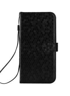 HuHa Nothing Phone 3a Honeycomb Dot Texture Leather Phone Case(Black)  - Image 2