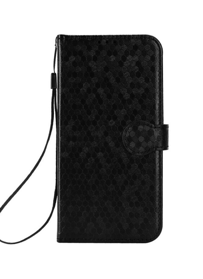HuHa Nothing Phone 3a Honeycomb Dot Texture Leather Phone Case(Black)  - Image 2
