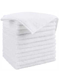 HOMEXCEL White Microfiber Cleaning Cloth, 12 Pack Premium Microfiber Towels for Cars, Lint Free, Scratch-Free, Highly Absorbent, Reusable Cleaning Rags for Car, Household, Kitchen, 11.5"X11.5"  - Image 1