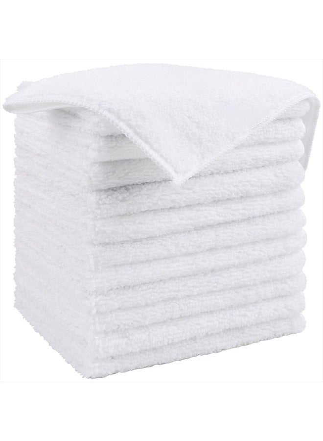 HOMEXCEL White Microfiber Cleaning Cloth, 12 Pack Premium Microfiber Towels for Cars, Lint Free, Scratch-Free, Highly Absorbent, Reusable Cleaning Rags for Car, Household, Kitchen, 11.5"X11.5" - Image 1