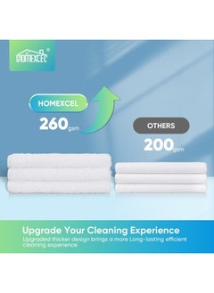 HOMEXCEL White Microfiber Cleaning Cloth, 12 Pack Premium Microfiber Towels for Cars, Lint Free, Scratch-Free, Highly Absorbent, Reusable Cleaning Rags for Car, Household, Kitchen, 11.5"X11.5"  - Image 4