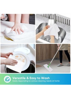 HOMEXCEL White Microfiber Cleaning Cloth, 12 Pack Premium Microfiber Towels for Cars, Lint Free, Scratch-Free, Highly Absorbent, Reusable Cleaning Rags for Car, Household, Kitchen, 11.5"X11.5"  - Image 5
