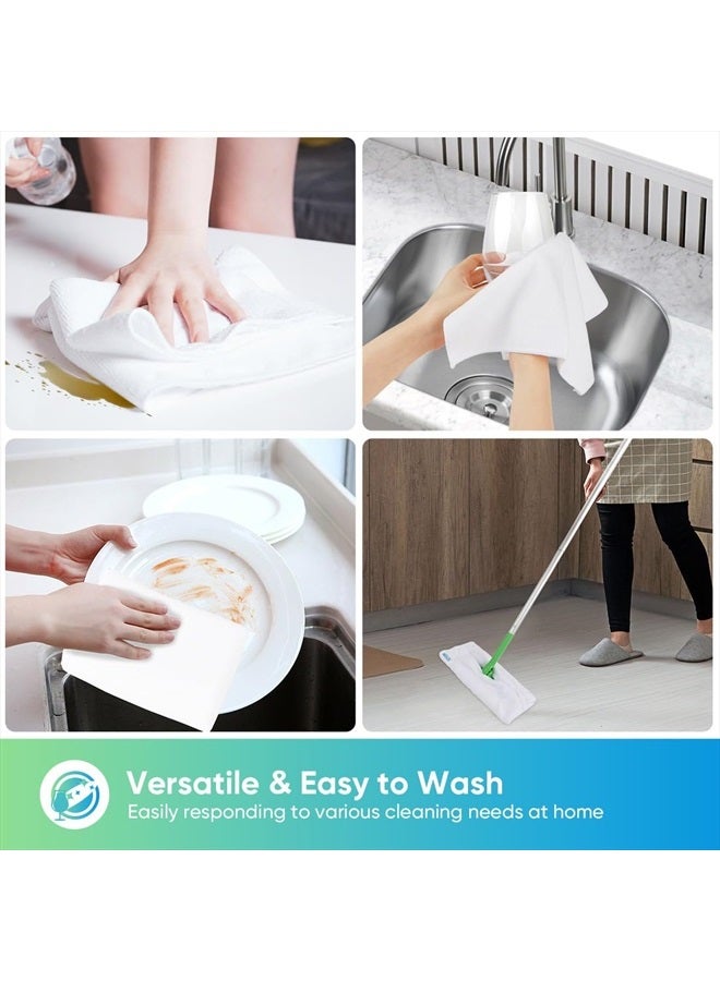 HOMEXCEL White Microfiber Cleaning Cloth, 12 Pack Premium Microfiber Towels for Cars, Lint Free, Scratch-Free, Highly Absorbent, Reusable Cleaning Rags for Car, Household, Kitchen, 11.5"X11.5" - Image 5