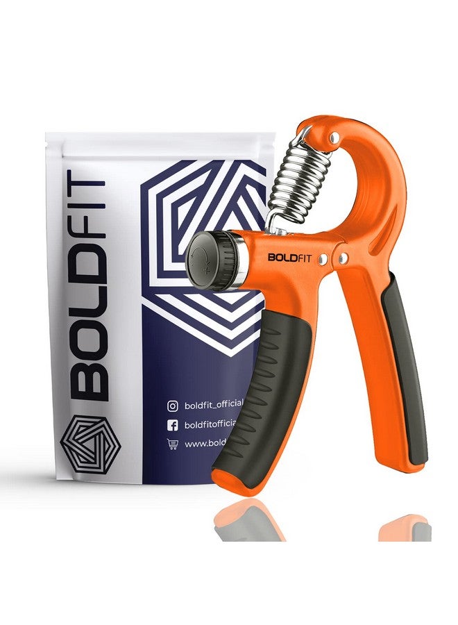 بولد فيت مقوي قبضة اليد القابل للتعديل من Boldfit، قبضة يد للرجال والنساء لتمرينات الصالة الرياضية، معدات تمارين اليد للاستخدام في المنزل لتمرين الساعد، قبضة قوية لتمرين الأصابع (60 كجم) برتقالي - Image 1