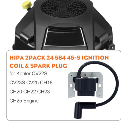 Hipa 24 584 45-S Ignition Coil Replace 24-584-01S Compatible with MIA11292 Kohler CV20 CV22 CV22S CV23 CV25 CV18 CV19 CH18 CH20 CH22 CH23 CH25 Engine - Image 2