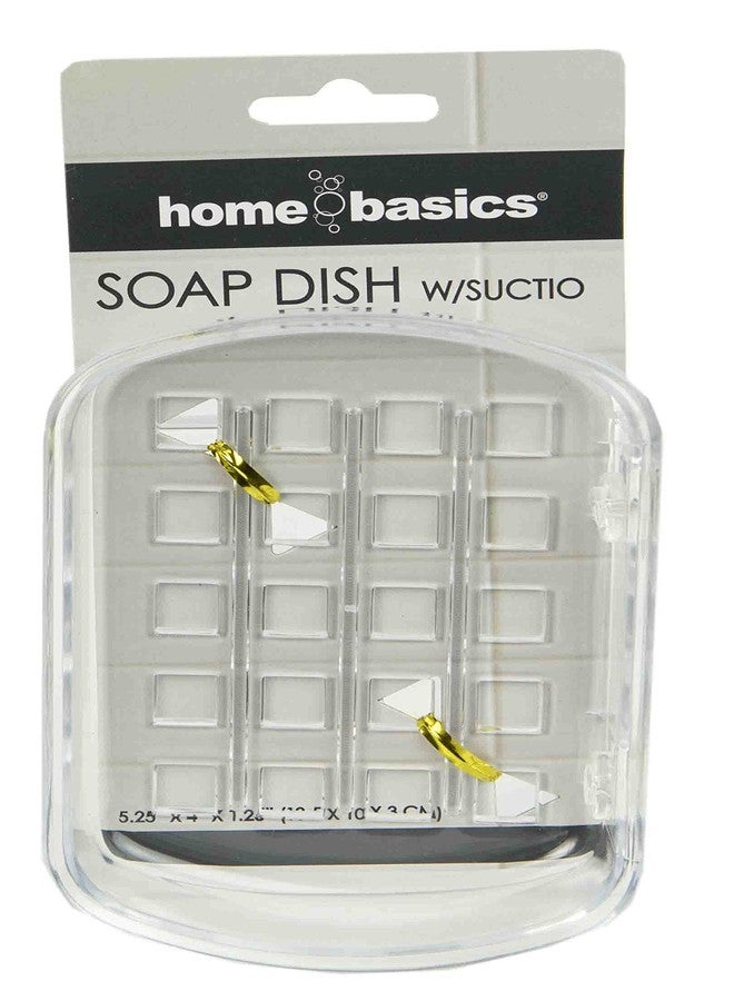 Home Basics Utility Shower and Bath Caddy with Suction Cups (Soap Dish) - Image 1