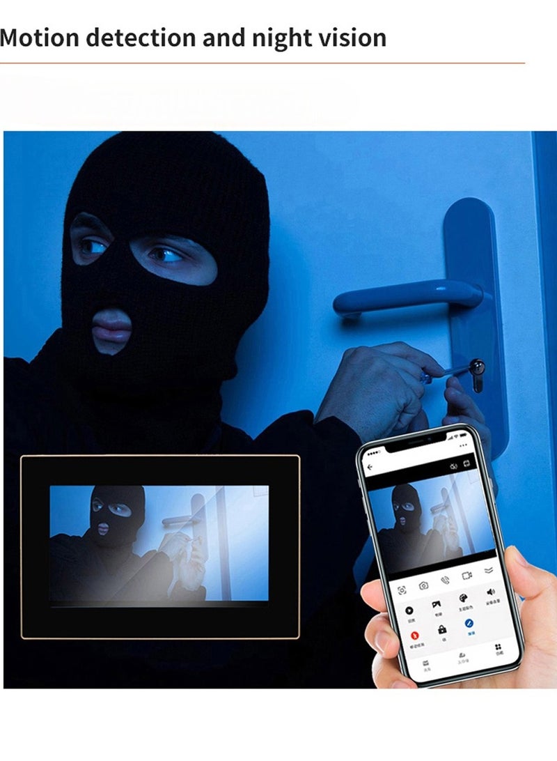 Video Doorbell with HD Intercom Polyphonic Ringtone Infrared Night Vision Perfect for Home Security Supporting Monitoring and Unlocking Features  - Image 3