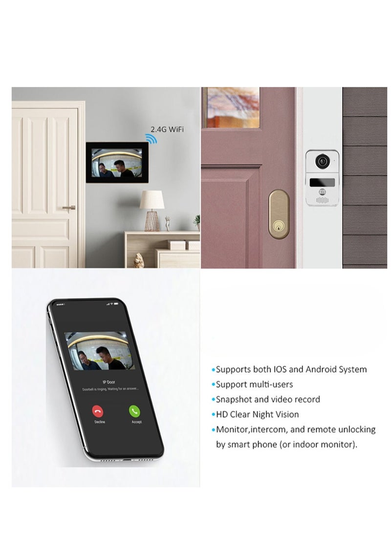 Video Doorbell with HD Intercom Polyphonic Ringtone Infrared Night Vision Perfect for Home Security Supporting Monitoring and Unlocking Features  - Image 5