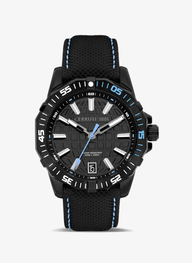 شيروتي 1881 Cerruti Watch for Men - Black Dial - 44 MM