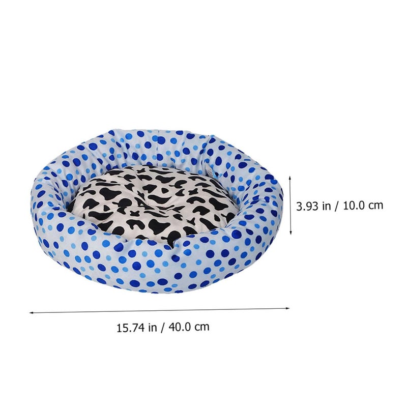 سرير حيوان أليف دائري سميك من الفرو الناعم 40 سم، حصيرة نوم قابلة للغسل للقطط والكلاب الصغيرة - Image 3