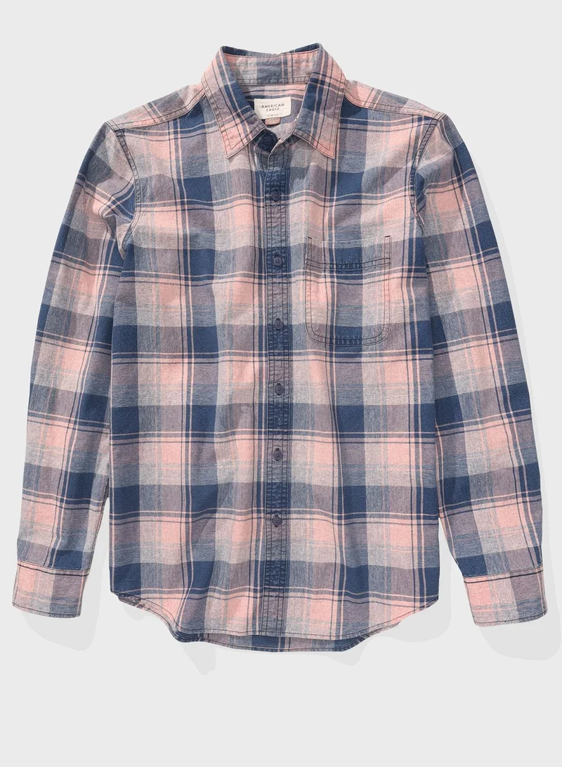American Eagle Checked Regular Fit Shirt